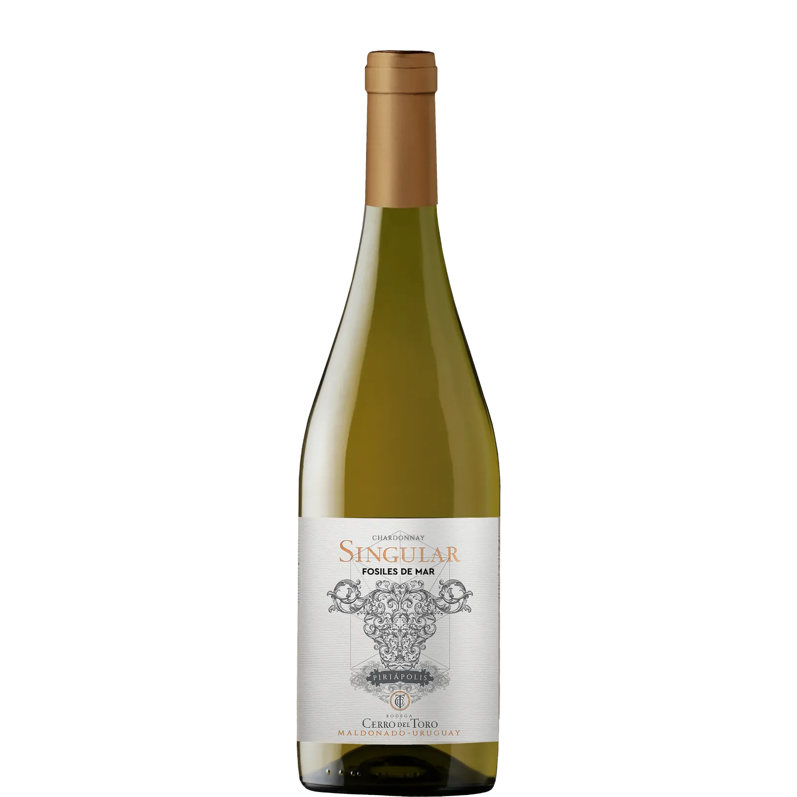 Vino blanco uruguayo SINGULAR Chardonnay Fósiles de Mar - Cerro del Toro