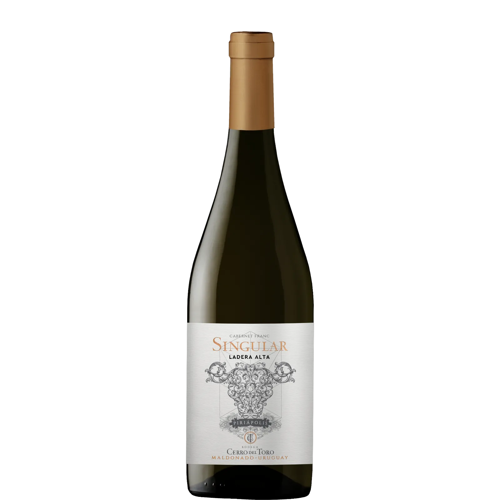 Vino tinto uruguayo SINGULAR Cabernet Franc Ladera alta - Cerro del Toro