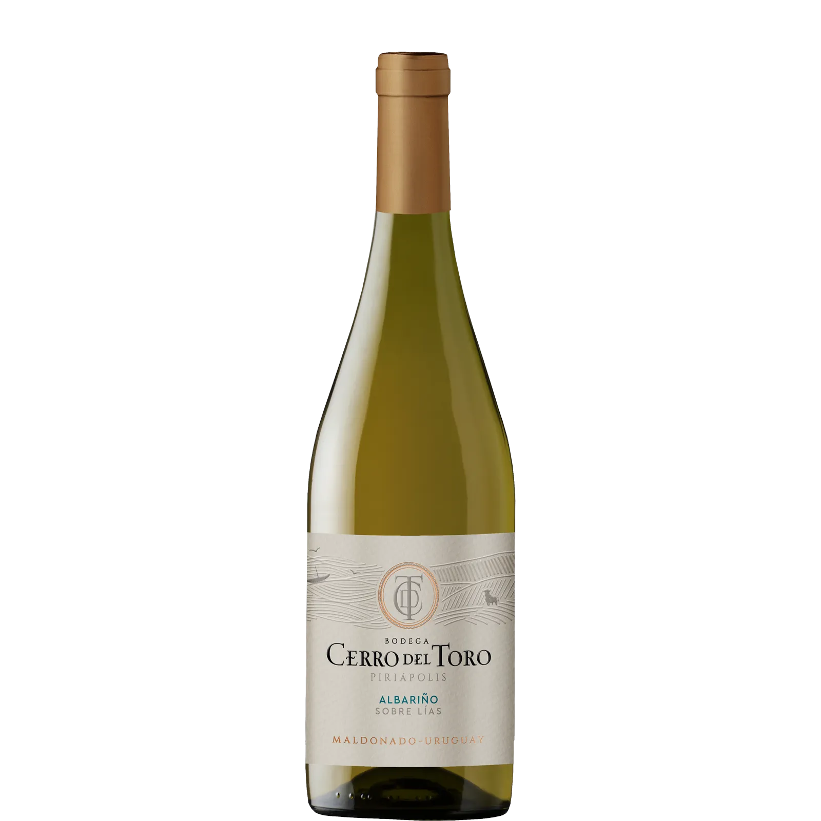Vino blanco uruguayo Reserva Albariño sobre lias - Cerro del Toro