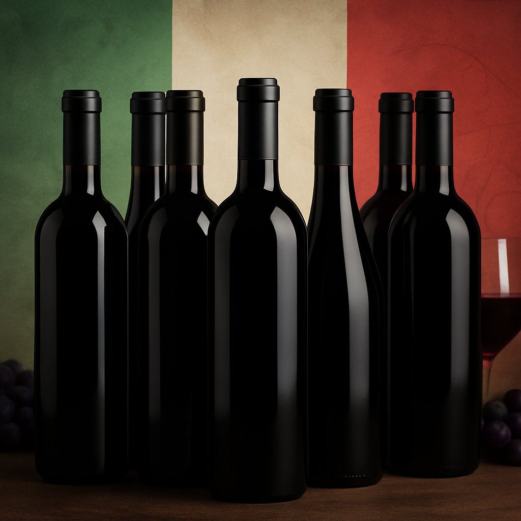 Pack de vinos tintos italianos de difererentes regiones 